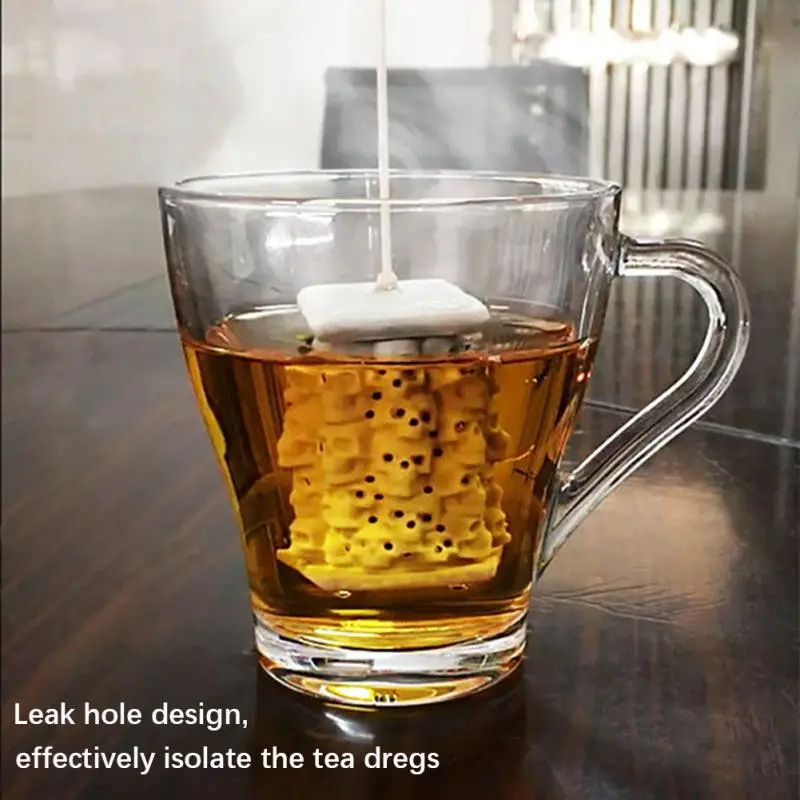 Peculiar Shape Tea Infuser Personality Skull Tea Infuser Strainer Creative Silicone Loose Bag Kitchen Tool 1PC