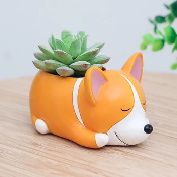 

Succulent Resin Flower Pot Cute Cute Pet Flower Pot Mini Flower Pot Desktop Flower Pot Bonsai Flower Pot