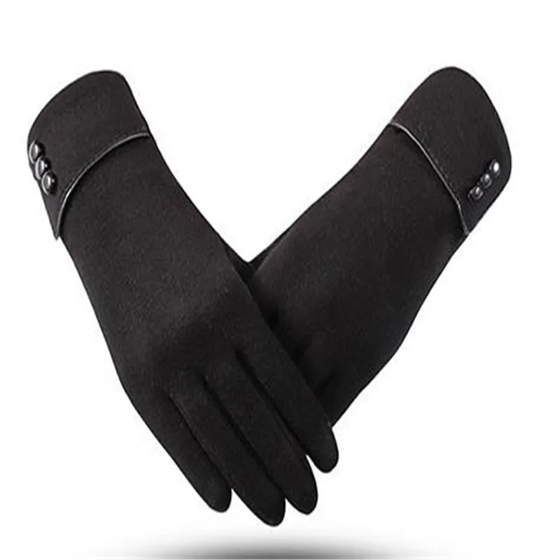 

Ms winter three button is not velvet pure color ride bike with velvet touch screen saver warm gloves ST-003