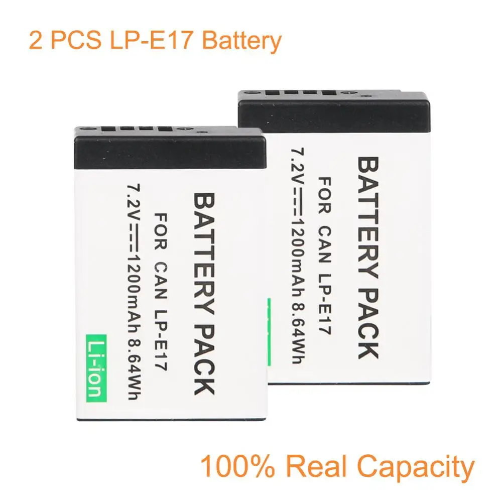 

2PCS/Lot LP-E17 LP E17 LPE17 Lion Battery for Canon EOS M3 M5 760D/800D/Kiss 8000D/Rebel T6s 750D/Kiss X8i/Rebel T6i/ M3