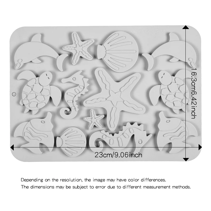 Moule 3D en silicone en forme de coquille de conque, monde sous-marin créatif, pratique, à faire soi-même, en forme d'étoile, pour fondant, décoration de gâteau, gaufrage