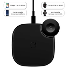 2 in 1 Qi Fast Wireless Charger Pad For iPhone 11 Pro XS Max XR X 8 Phone Sharge Dock Stand For Apple Watch 5 4 3 2 1 AirPods
