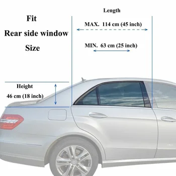

Rear Sun Visor Sunshade Replacement 2pcs Auto Mesh Cover Protector Accessories