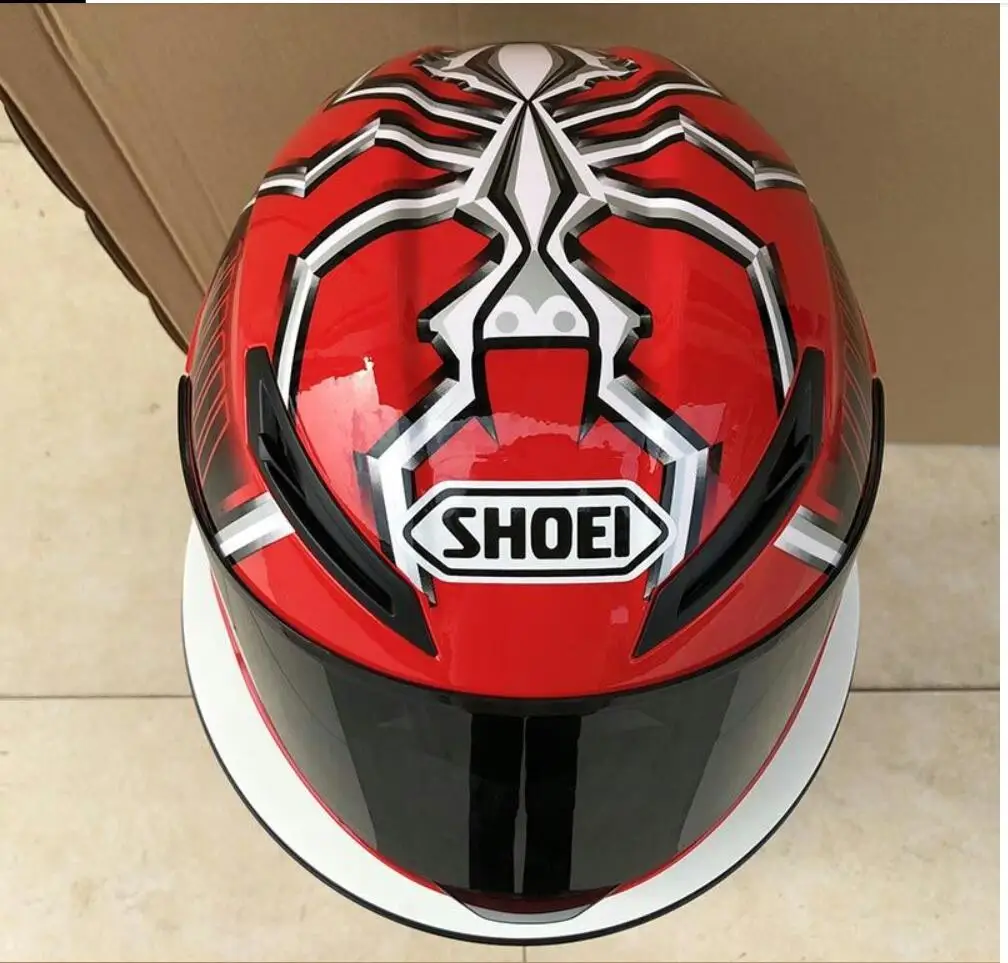 moto rcycle hat moto RED 93 шлем Полнолицевая линза с задним крылом гоночный Зимний шлем