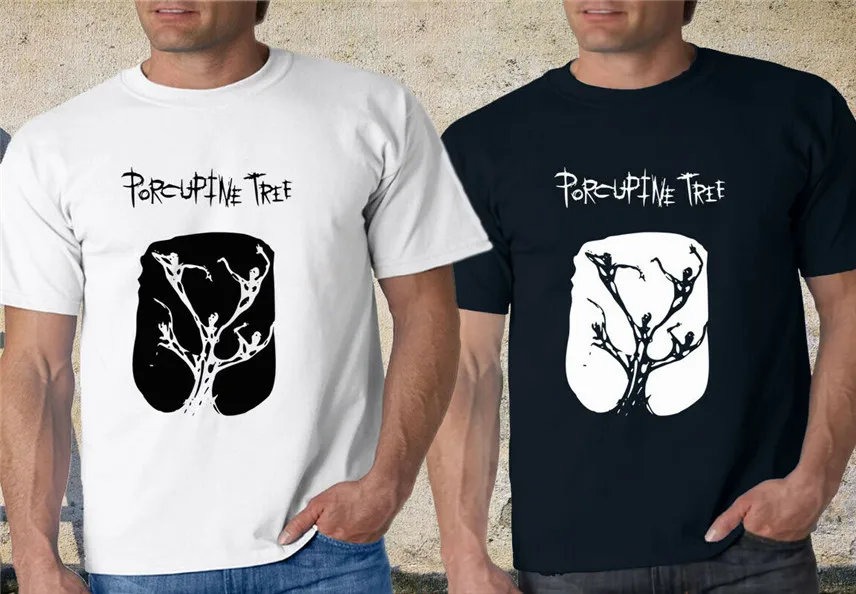 

New Porcupine Tree Prog Rock Opeth Logo Men'S Black & White T Shirt Tee Wholesale Tee Shirt