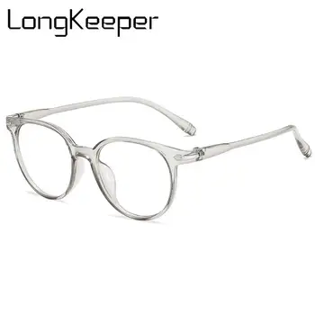 

Longkeeper Fashion Women Anti-blue Light Glasses Luxury Brand Design Round Clear Lens Eyeglasses Female Optical Spectacle
