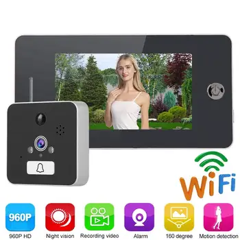 

4.3inches 960P WiFi Wireless Digital Door Viewer IR Doorbell Video Intercom Monitor Digital Door Viewer