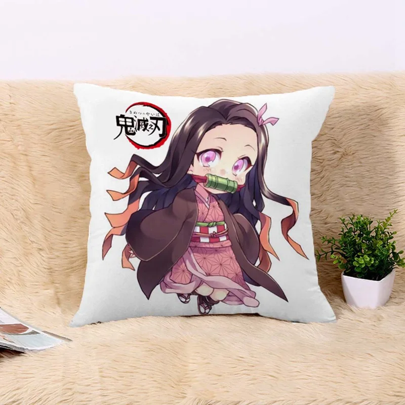 Demon Slayer Kimetsu No Yaiba аниме двусторонний чехол для подушки