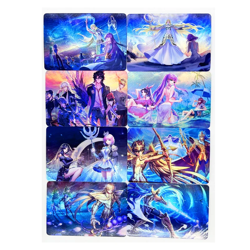 8 Pz/Set San Seiya Giocattoli Hobby Hobby Collezionismo Collezione Gioco Carte Anime