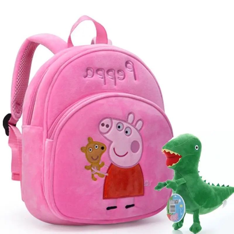 15-2pcs Натуральная кожа с изображением Свинки Пеппы свинки George peppa 28/44 см плюшевый рюкзак сумка 13 см Кукла Детская игрушка для детей, рождественский подарок - Цвет: 15-2pcs