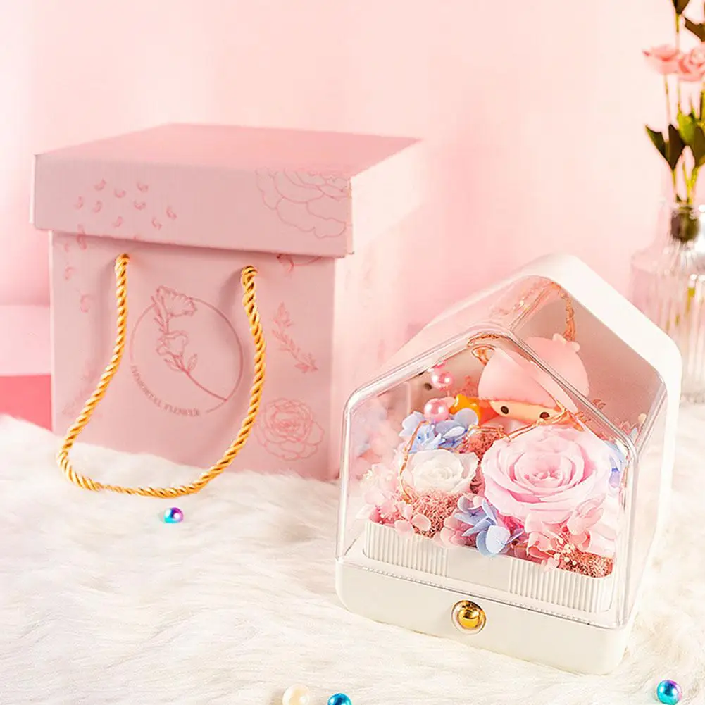HobbyLane, романтичный, сохраненный цветок, Bluetooth, динамик, лампа, светодиодный, ночник, микропейзаж, Bluetooth, динамик, подарок на день Святого Валентина