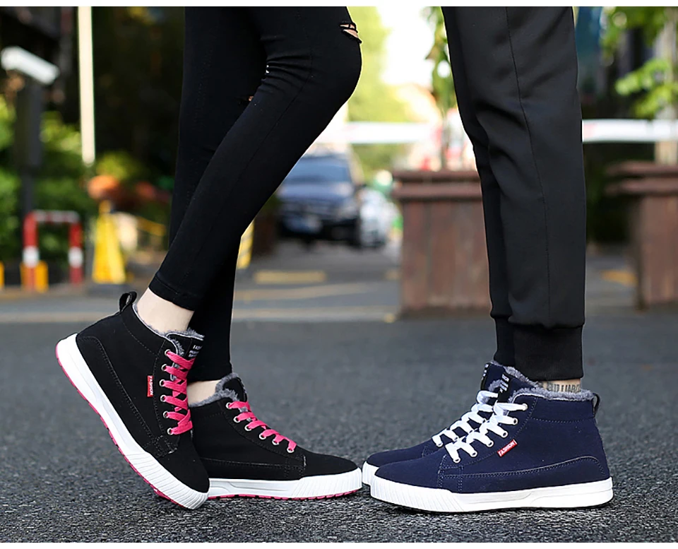 Winter couple shoes high top warm fashionable board shoes men's and women's casual shoes