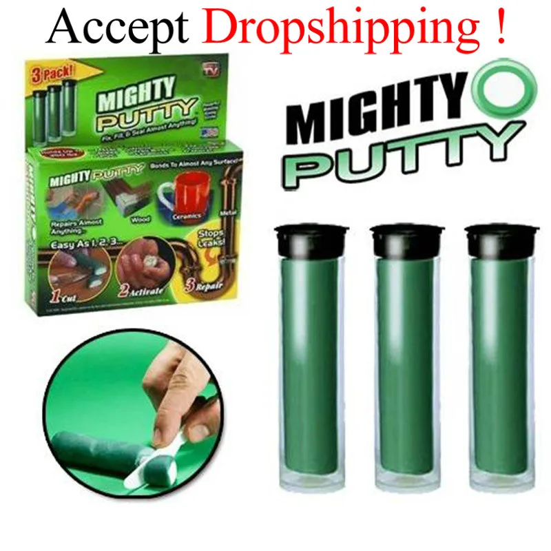 

New 3pcs/box Mighty Putty Epoxy Adhesive Glue Clay Power Putty Magic Adhesive Super Glue Strong Repair Tool