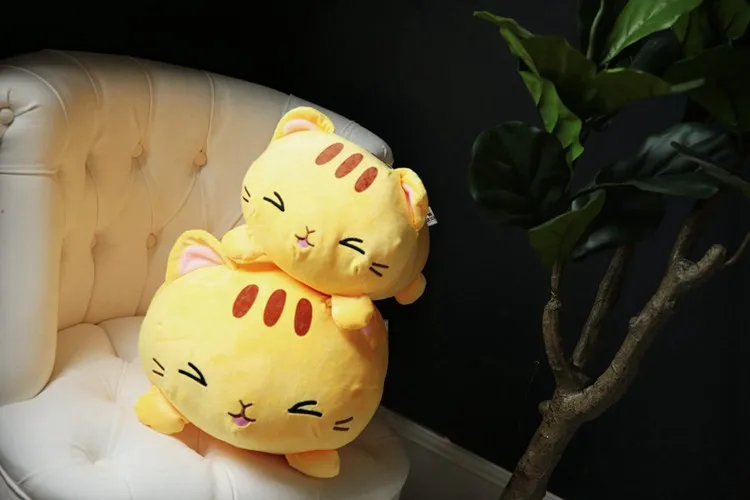 Горячая вниз хлопок Вечерние отношение подушка в форме котенка Плюшевые игрушки-обработка настраиваемый логотип рекрут агентов