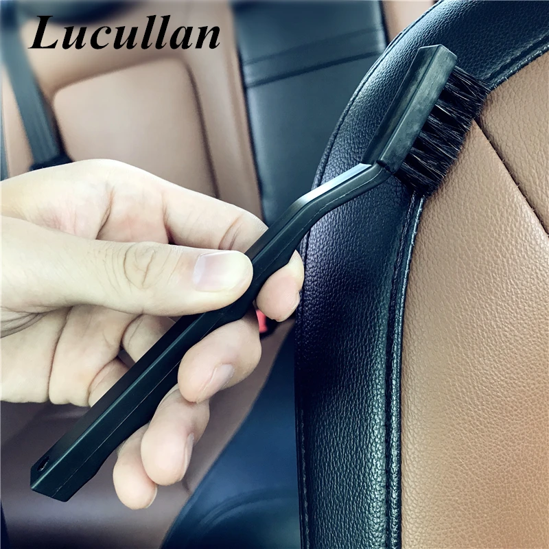 Lucullan " эргономичная ручка портативная щетиная щетка Автомобильная панель швы, шины, кожа, машинное отделение щетка для чистки