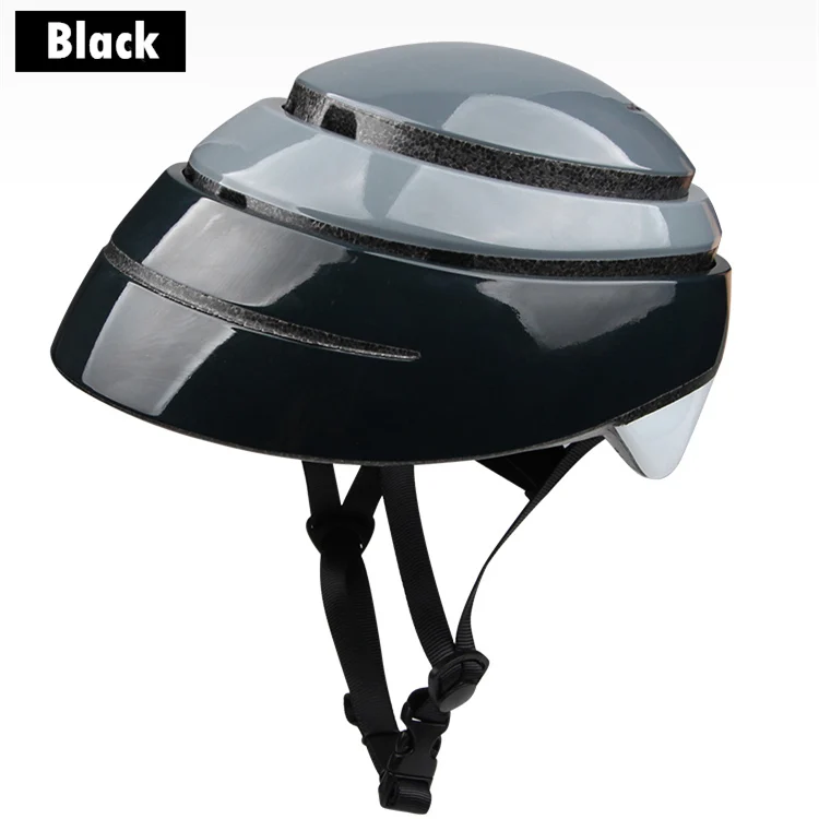 GUB складной велосипедный шлем EPS+ PC Casco Ciclismo для занятий спортом на открытом воздухе, езды на велосипеде, складной велосипедный шлем небесно-голубого цвета - Цвет: black