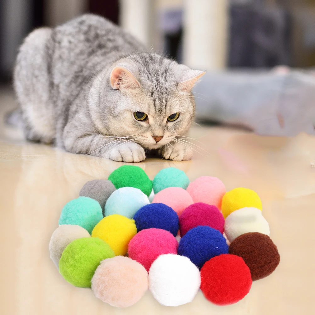 Cat Candy Color Round Ball Toys Set Interactive Pet Playing Molar Chew Toys Toy For Dog for Dog Cat Chewing Playing