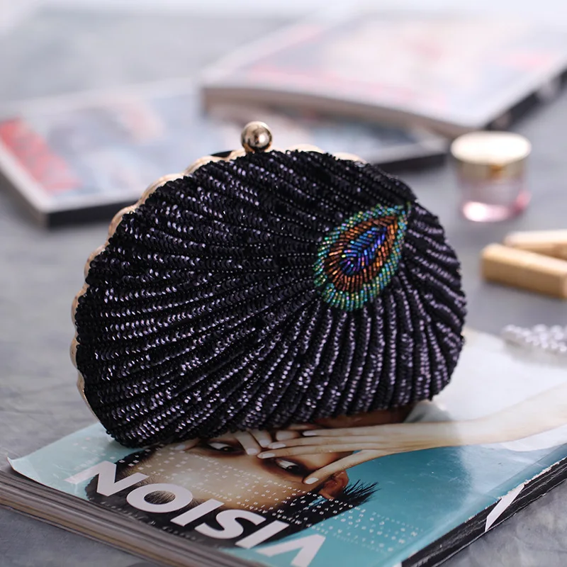 Luxy Moon Black Small Cute Clutch Purse Front View