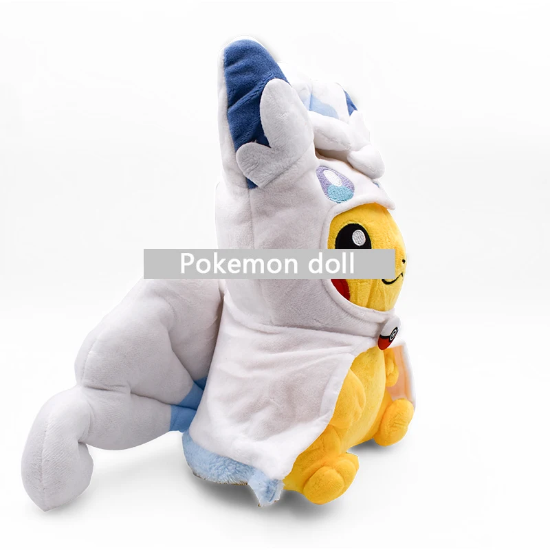 Takara Tomy Pokemon Plush 30CM Arrival Pikachu Cosplay Alola Vulpix Stuffed Doll Kids Toys for Children