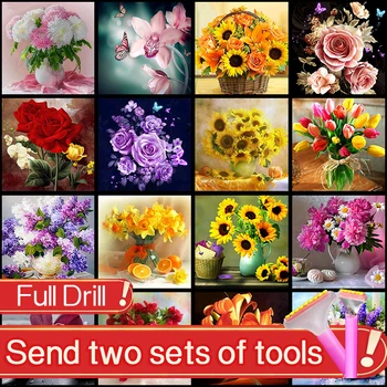 

KADISCHE 5d Diamond Painting Full Drill Plant New Arrival Diamond Embroidery Fresh flowers Decorations For Home