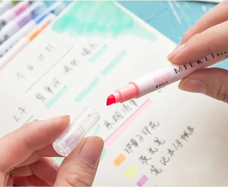 Ручки Mildliner мягкая двухсторонняя флуоресцентная ручка Милая художественная