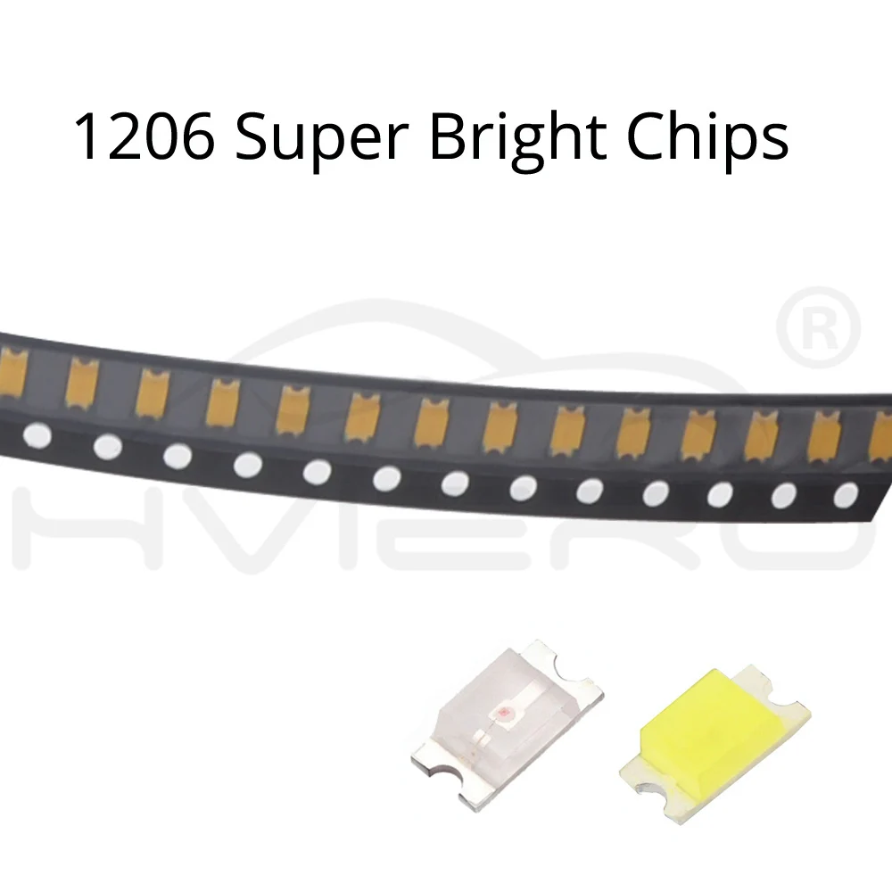 Hviero Smd Smt 1206 SMD SMT White Red Green Blue Yellow Pink Orange Super bright LED lamp light-emitting diodes LED Super bright light