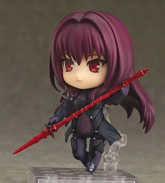 Fate/Grand Order Nendoroid Lancer Scathach 743# Q Ver ПВХ Аниме Фигурка модель милый мини-лицо сменные игрушки Brinquedos