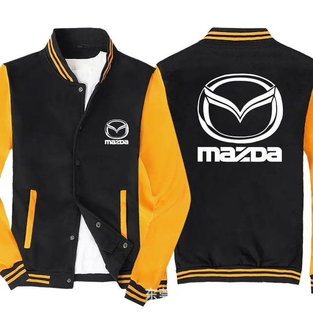 Бейсбольная куртка, уникальная для MAZDA, с принтом, мужская куртка, приталенная, флисовая, спортивные костюмы, мужские, Masculino H