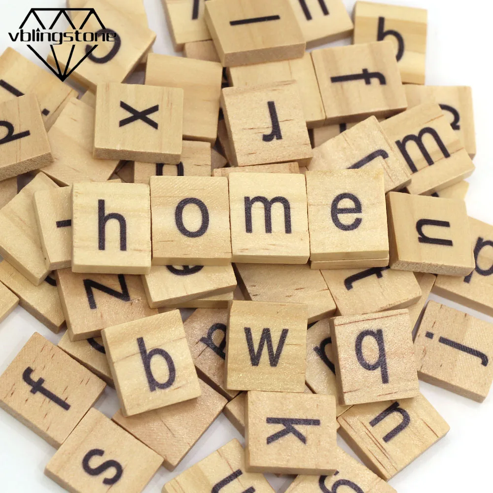 100pcs/set Wooden Letter Alphabet Blocks DIY Crafts For Baby Name Letters And Numbers Puzzle Toys Children Home Decor |