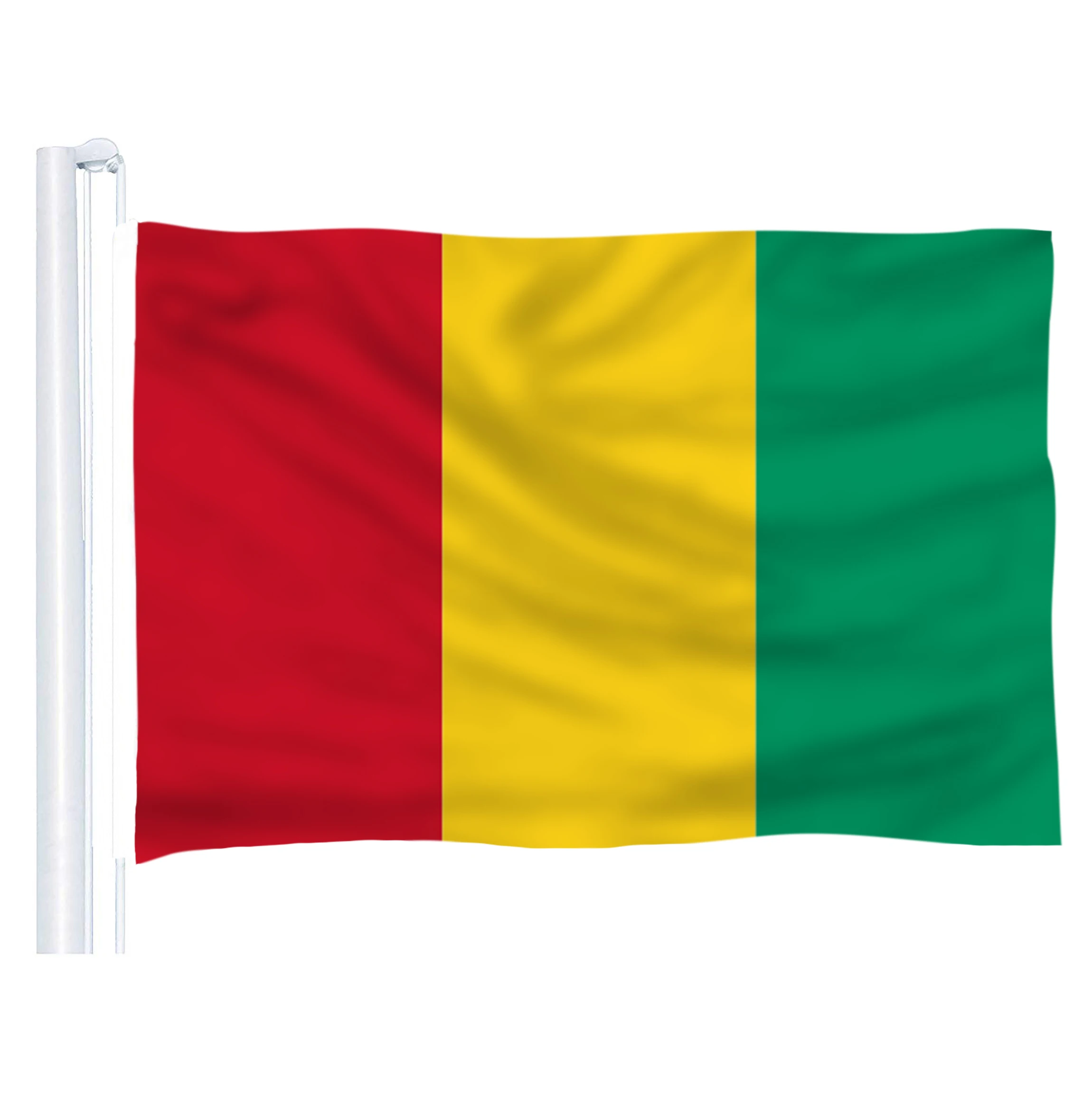 

DFLIVE Guinea Country Flag 3x5 FT Printed Polyester Fly 90x150 CM Guinean GN National Banner