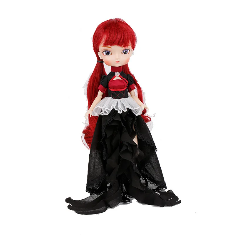14 подвижных суставов 35 см BJD кукла с Полный комплект одежды платье парик обувь