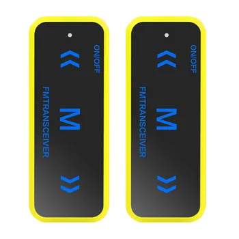 

2pcs Long Range Portable 400-470 MHz Radio Station Safe Mini Two Way Walkie Talkie Earpieces Intercom USB Charging FM