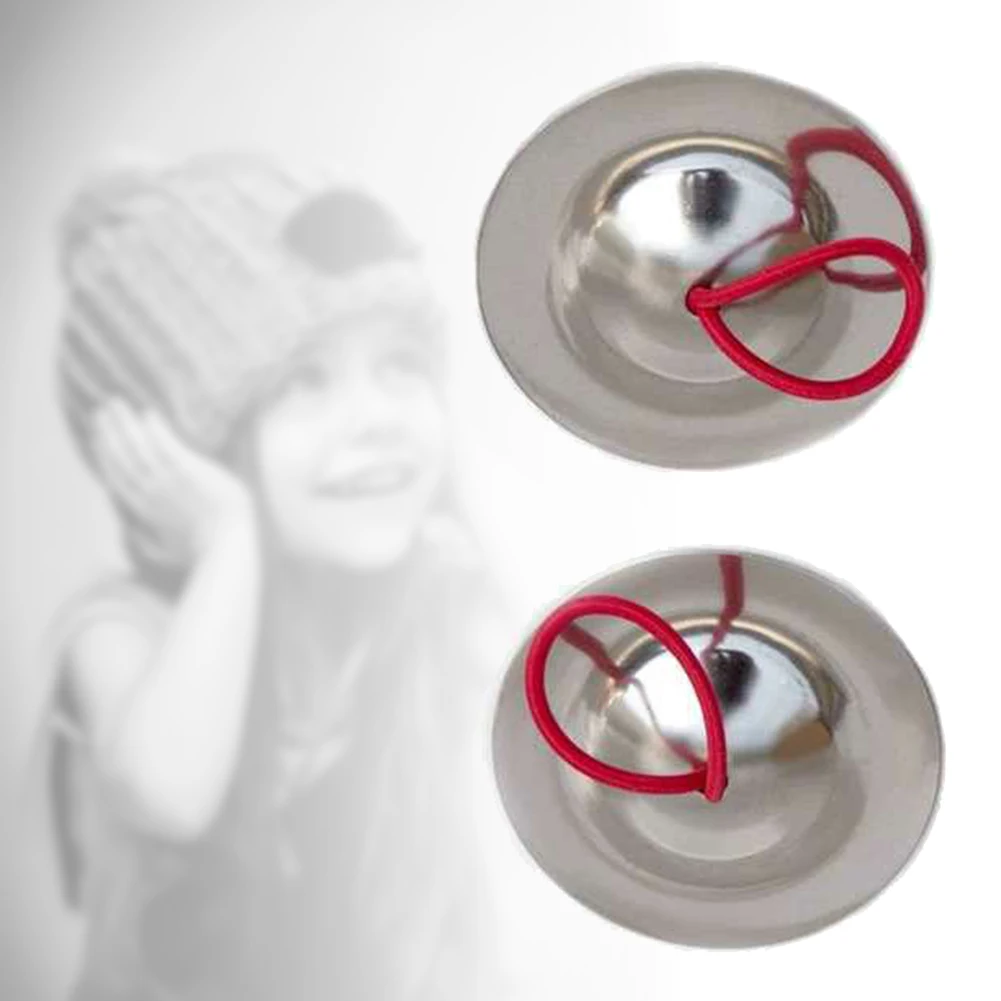 1 Pair Finger Cymbals Children Toy Mini Funny Belly Dancing Musical Props Practical Durable Kids Percussion Instrument Costume