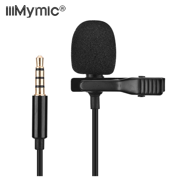 IiiMymic-Micrófono de solapa omnidireccional de 3,5mm, Clip de corbata para ios, Android, teléfono móvil, PC, portátil, grabación