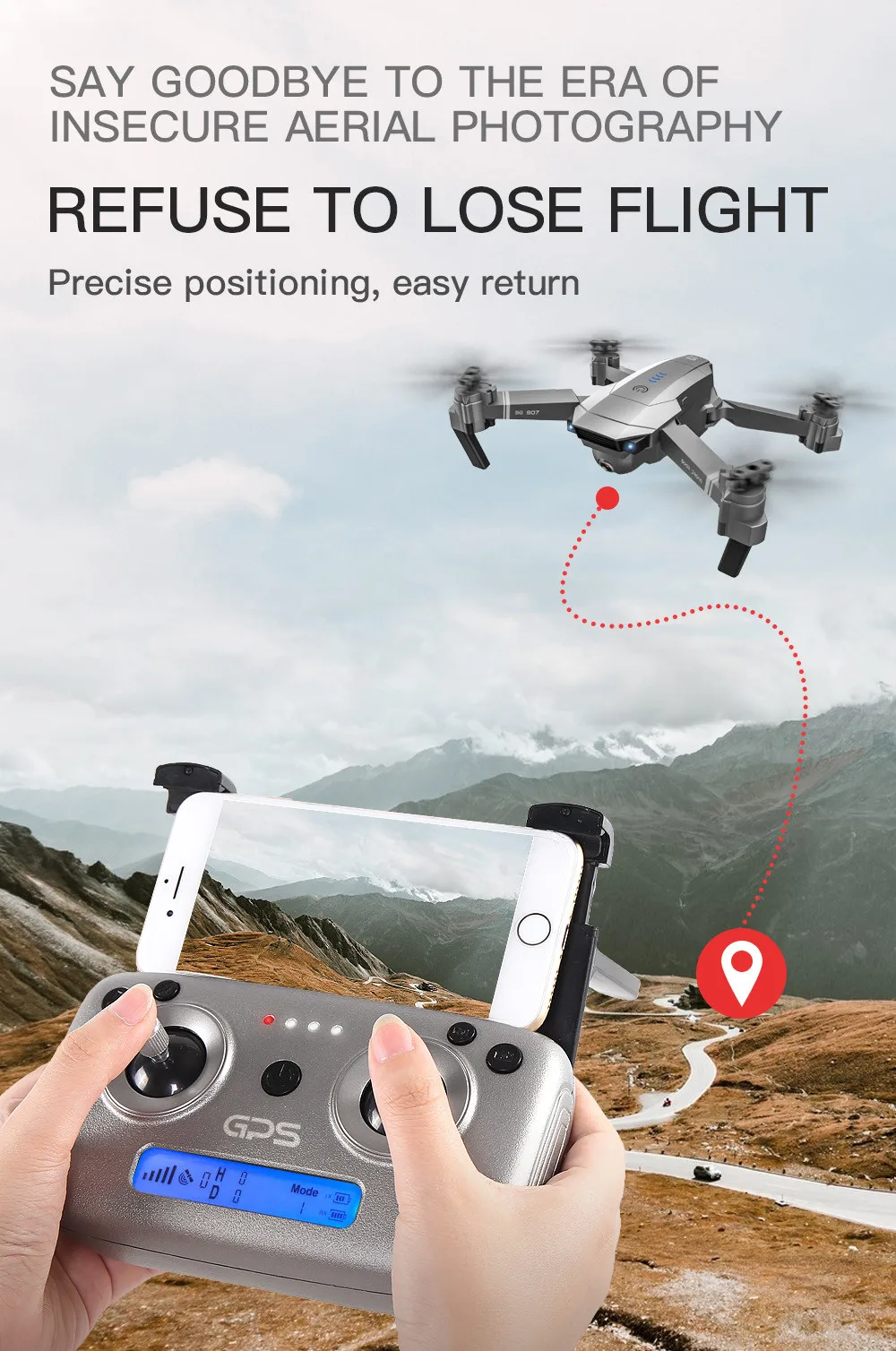 Дрон SG907 gps Дрон с 4K HD двойной камерой wifi FPV RC Квадрокоптер складной Дрон покупка горячая распродажа мода