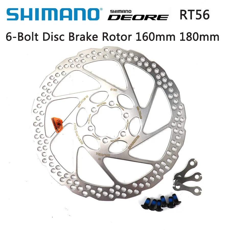 Задний тормозной диск Shimano DEORE 6 болтов для горных велосипедов M610 RT56 M6000 160 мм 180