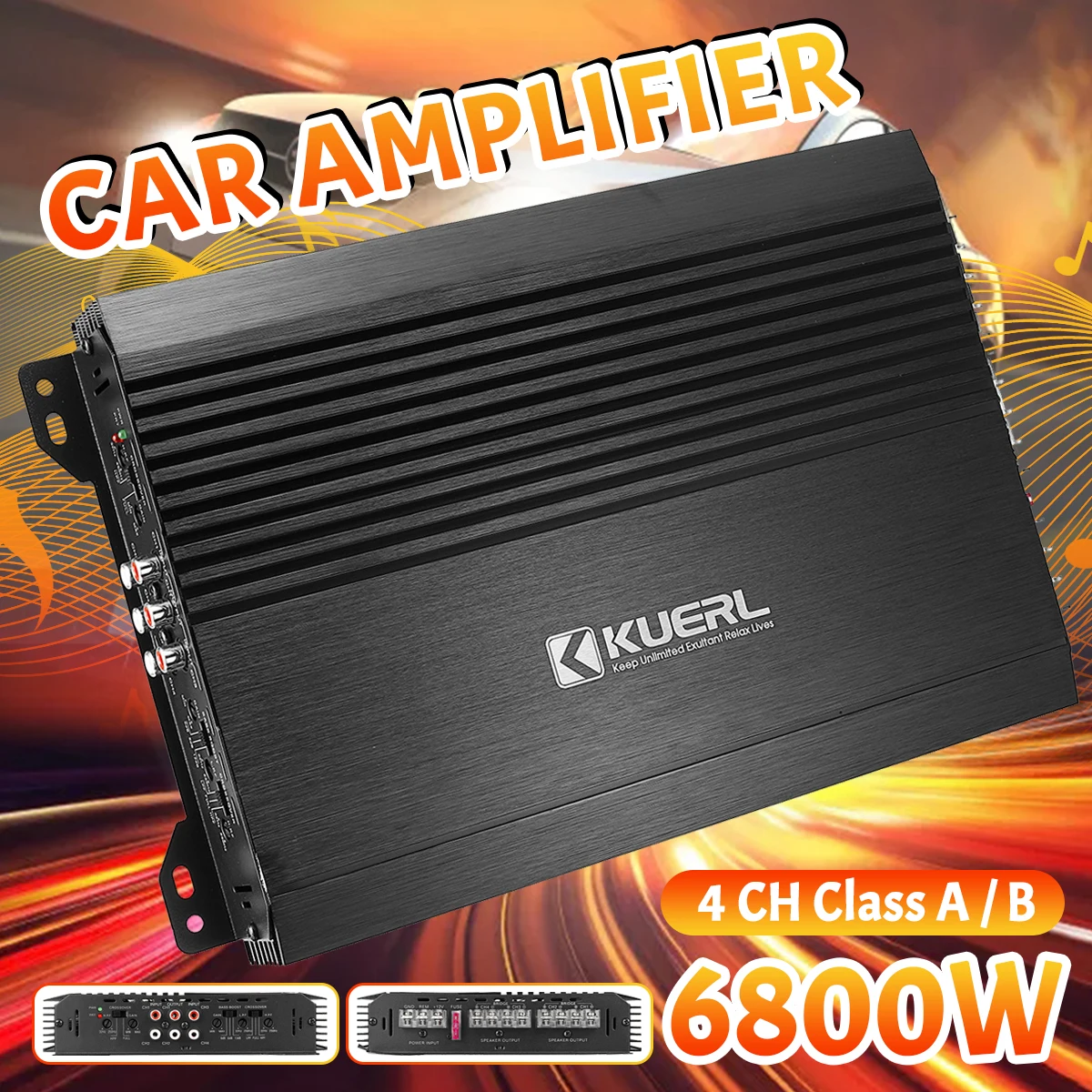 6800W обновление мощный усилитель 12V 4 канальный автомобильный сабвуфер аудио Pioneer с