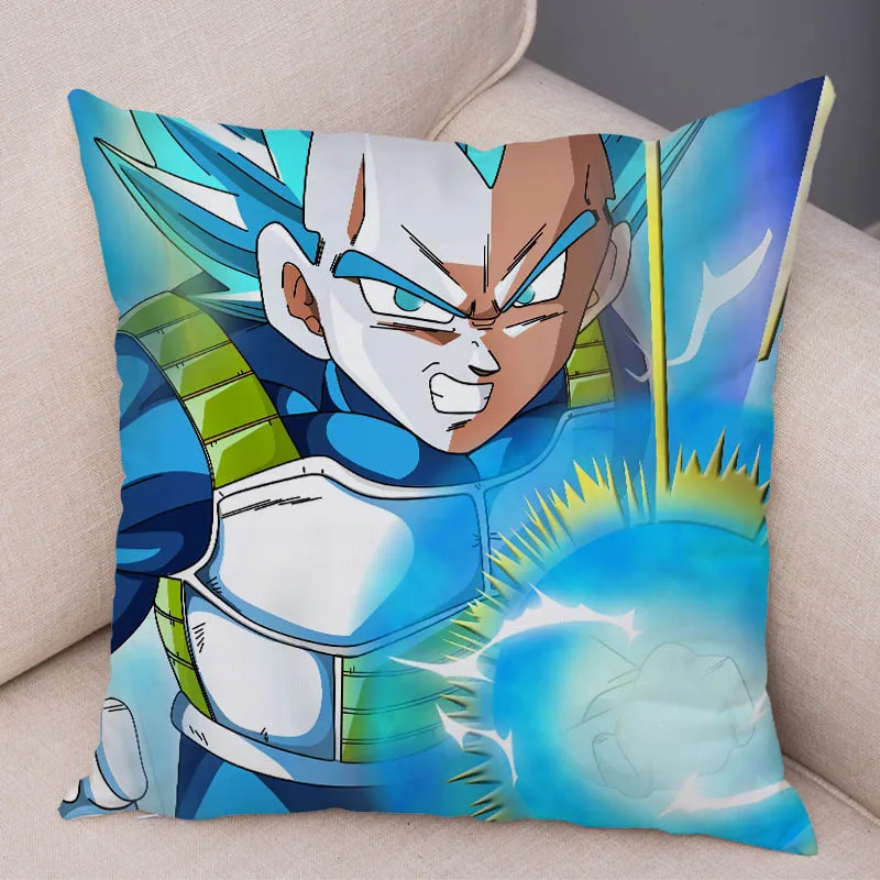 Dragon Ball Z наволочка, Чехол на подушку, домашние декоративные подушки для дивана, подушка для дома Короткие Плюшевые Ботинки Размером 45*45 см Декор японский мультфильм Аниме сын Goku vegeta наволочка - Цвет: 17
