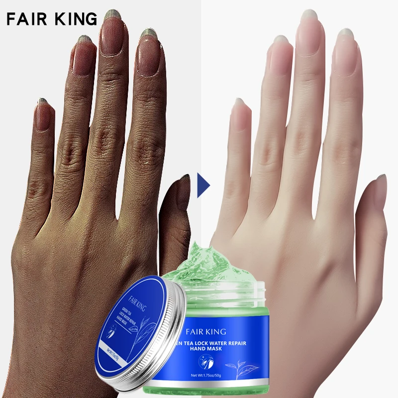 

Green Tea Lock Water Repair Hand Mask Nourish Moisturizing Whitening Exfoliating Calluses Hand Film Anti-aging Hand Cream 50G