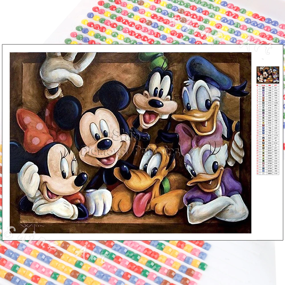 5D Diamond Painting Disney Cartoon Mickey Mouse Pattern Full 