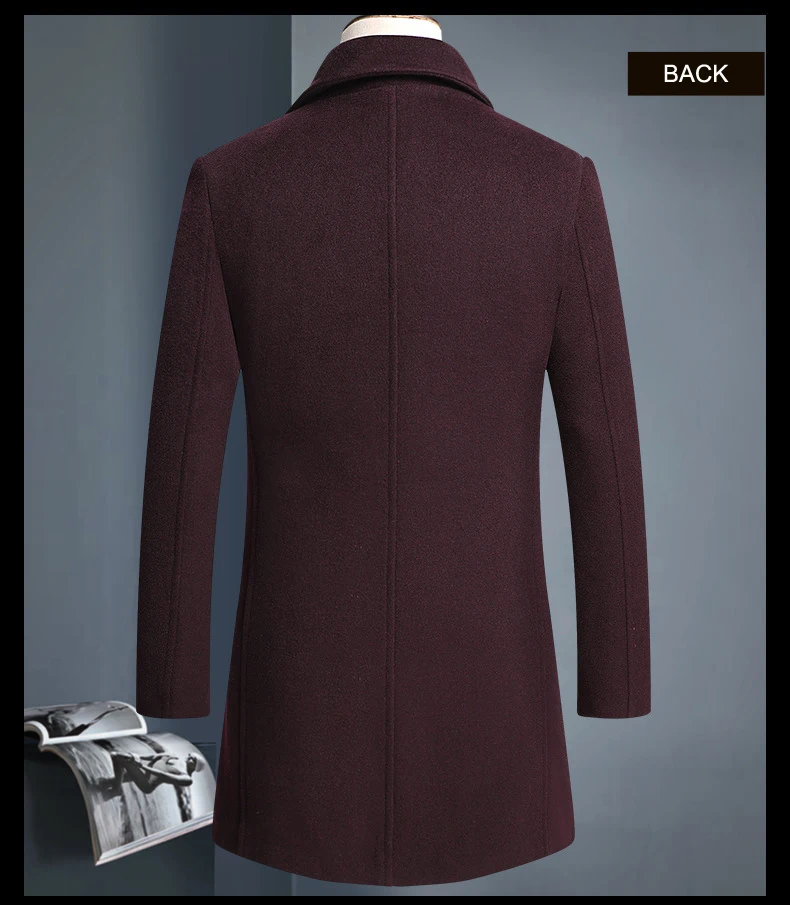 New Good Quality Multi Colors Manteau Laine Homme