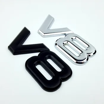 

Zinc Alloy Metal 3D V8 Engine Displacement Car Badge Decal Chrome V8 Emblem Logo Sticker V8 Auto Car Decal Badge Styling