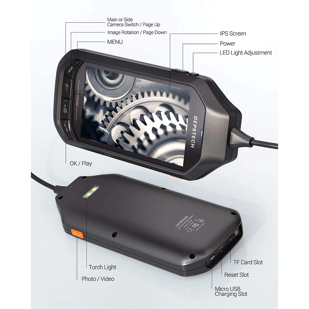 DEPSTECH DS580 5.0MP Industrial Inspection Camera with 5'' IPS Screen