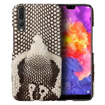 

Genuine Leather 3d Snake Head Phone Case For Huawei Mate 20 10 Pro Half Pack Anti-fall Phone Cases For Huawei P30 P20 Pro