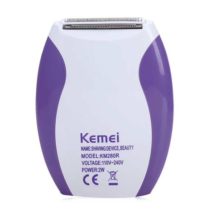 Kemei эпилятор для волос, для женщин, электрическая эпиляция, бритва, бикини, для удаления подмышек, перезаряжаемый женский Мини эпилятор