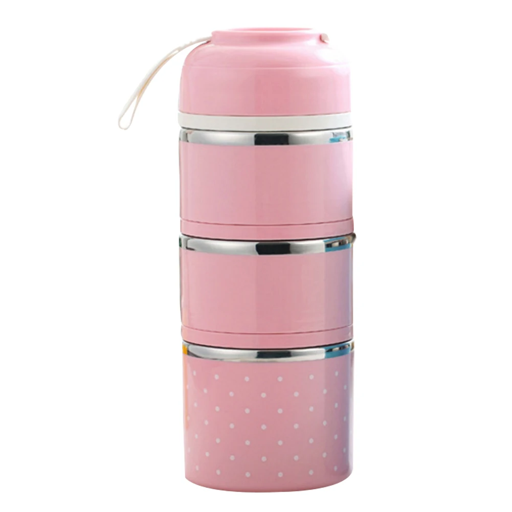 Портативный японский термо-Ланч-бокс из нержавеющей стали для офиса, пикника, ланчбокс для школы, Герметичный Термос, бэнто-бокс, контейнер для еды - Цвет: Pink3