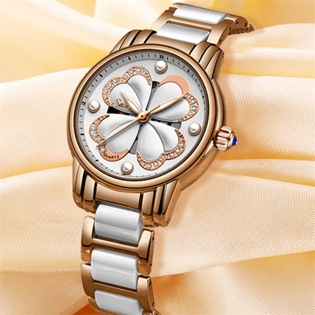 

2019 new SUNKTA Top brand luxury waterproof women watches fashion Simple ceramic Quartz watch Relogio Feminino Zegarek Damski