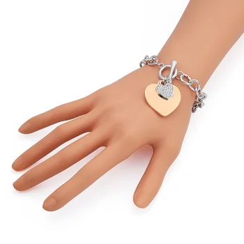 

Women's Peach Heart Diamond Bracelet