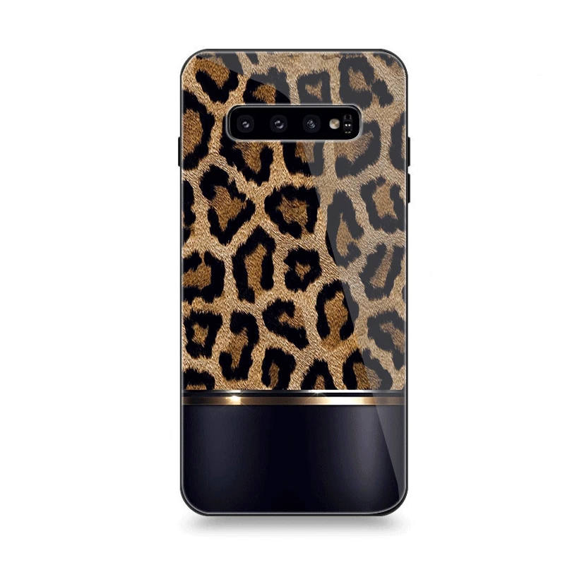 Мобильный чехол для телефона Стекло для samsung A10 A20 A30 A40 A50 A60 A70 S7 край S8 Plus Note 8 9 S10 крышка с леопардовым принтом классные - Цвет: G1