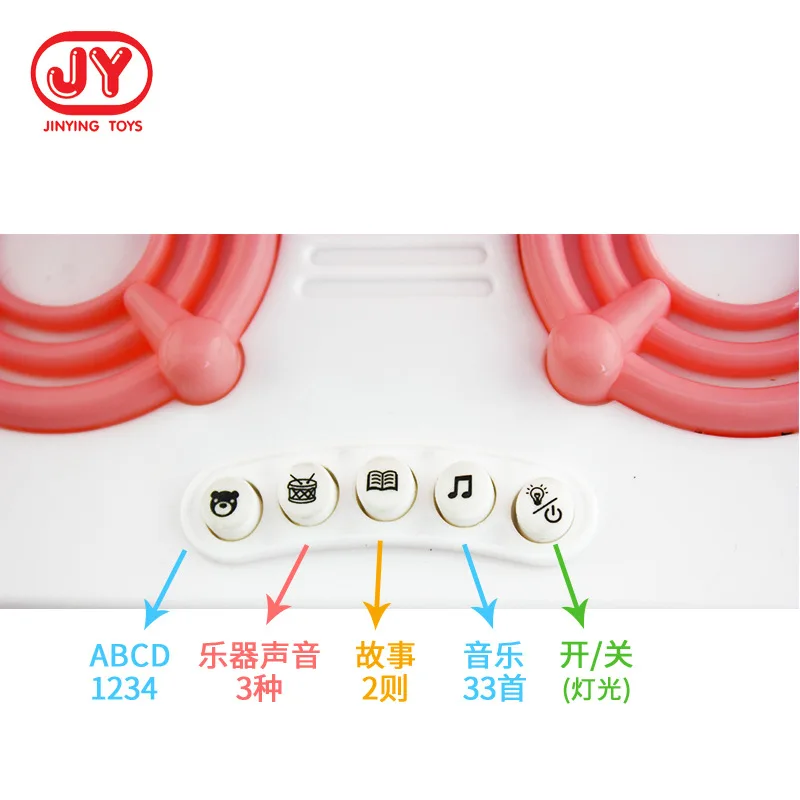

Hot Selling Children Play House Kitchen Dining Table Toy Variety Music Story Light Model Cutlery Cart